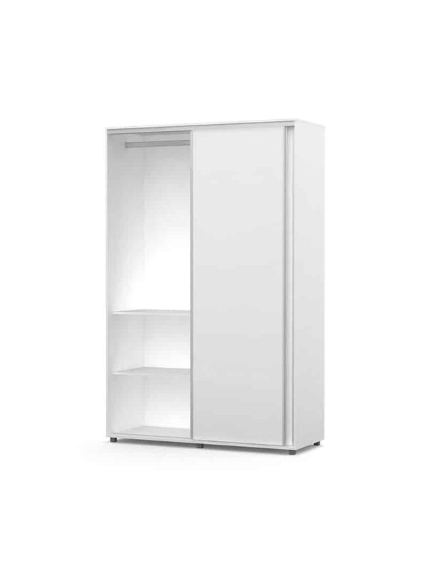 ארון הזזה 2 דלתות בצבע לבן ברוחב 120 סנטימטר