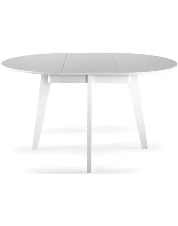 שולחן עגול לסלון - צבע לבן עדין