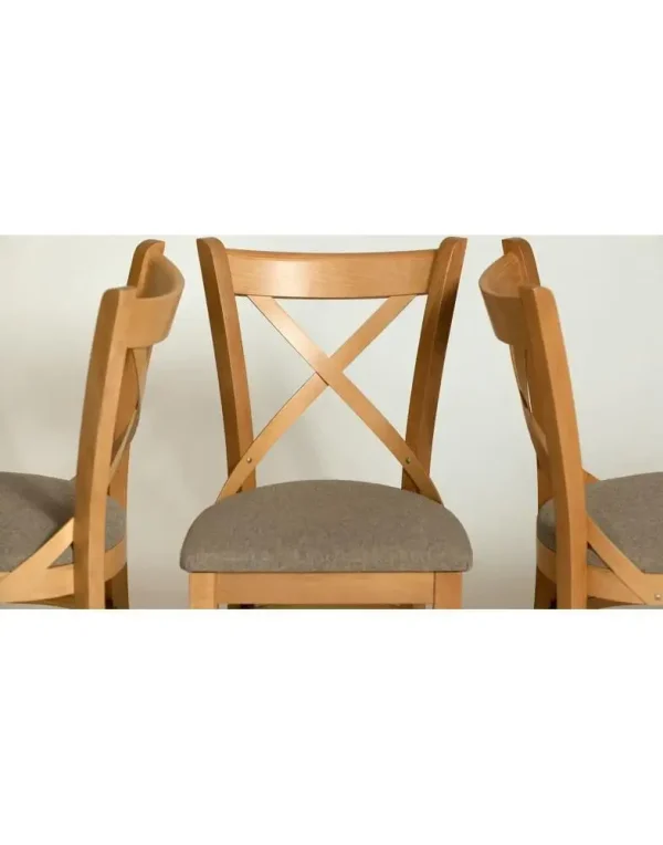 כיסאות אוכל מעץ אלון מלא - זוויות שונות