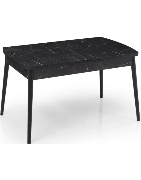 שולחן אוכל עם תא אחסון בצבע שחור