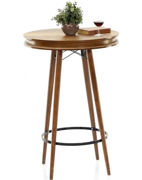 שולחן בר מרהיב מעץ טבעי לסלון או לפינת האוכל