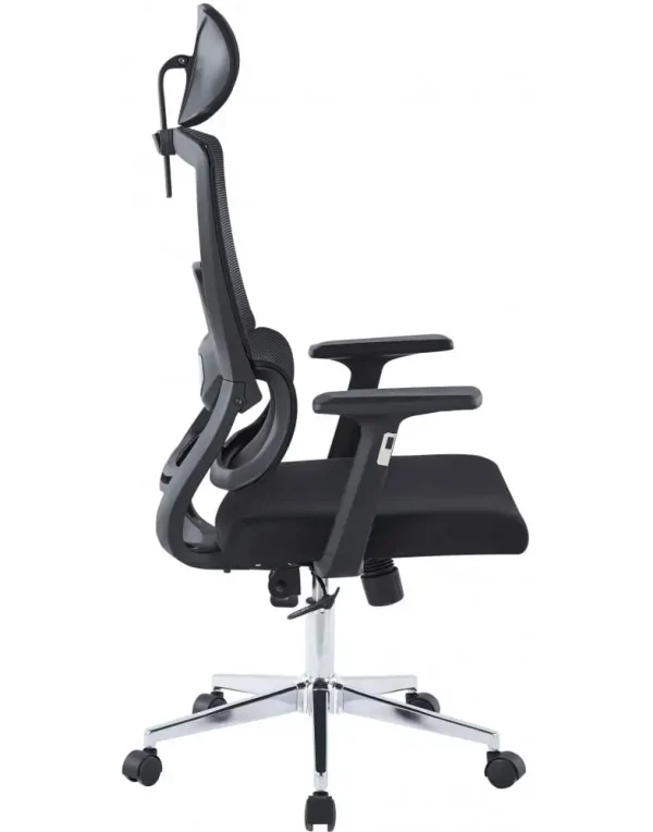כיסא משרדי גבוה ומתכוונן עם מנגנון משוכלל לנעילת זווית המשענת