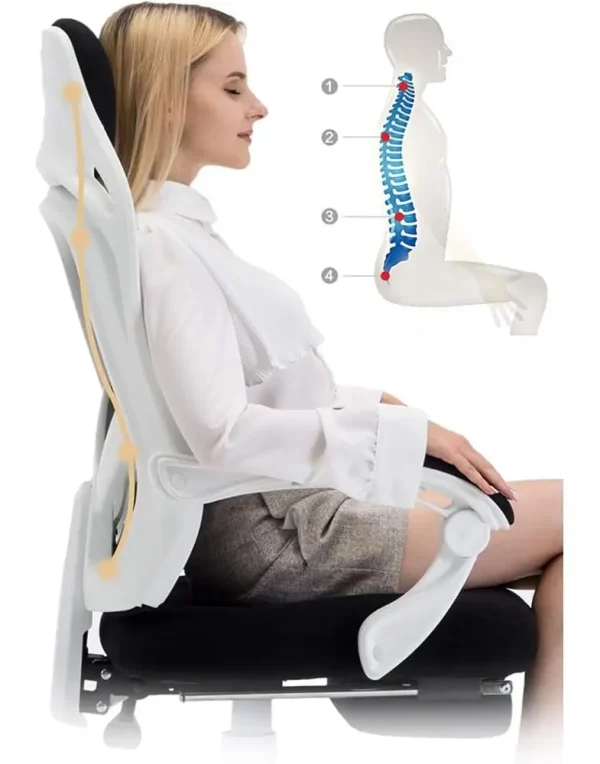 כיסא מחשב עם משענת יציבה שמתאימה למבנה האנטומי של הגב
