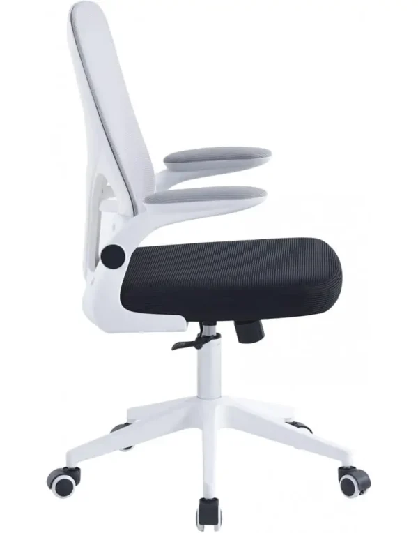 כיסא משרדי נהדר ונוח בצבע אפור לעבודה ממושכת מול המחשב